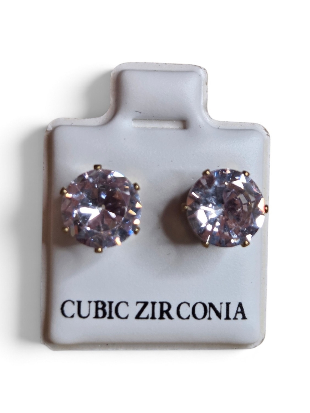 9mm Cubic Zirconia Stud Earrings